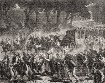 Den franske kongefamilies tilbagevenden til Paris i 1791 af French School